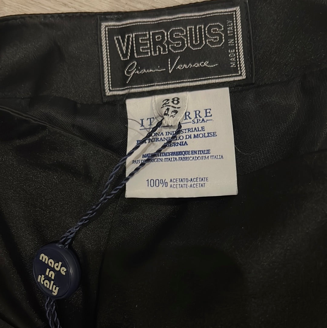 Versace leather skirt