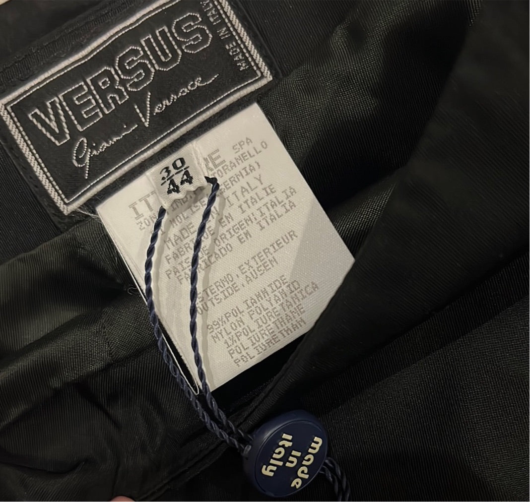 Versace leather skirt