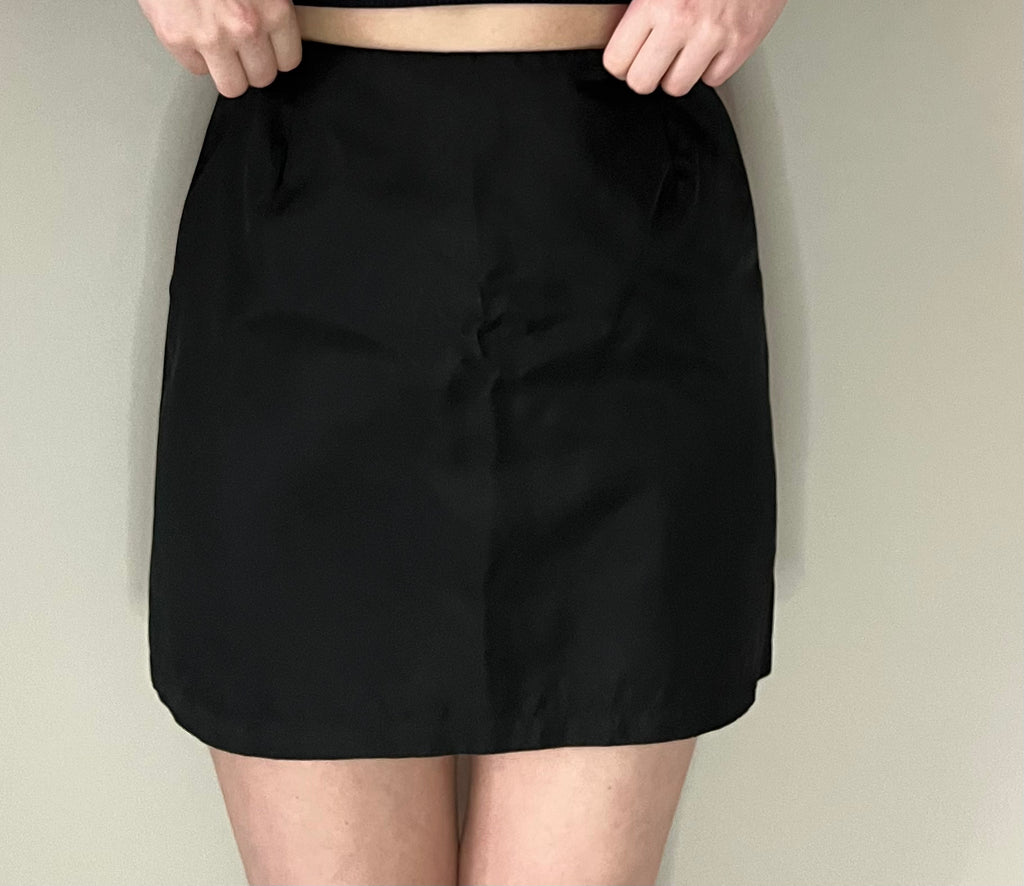 Versace leather skirt