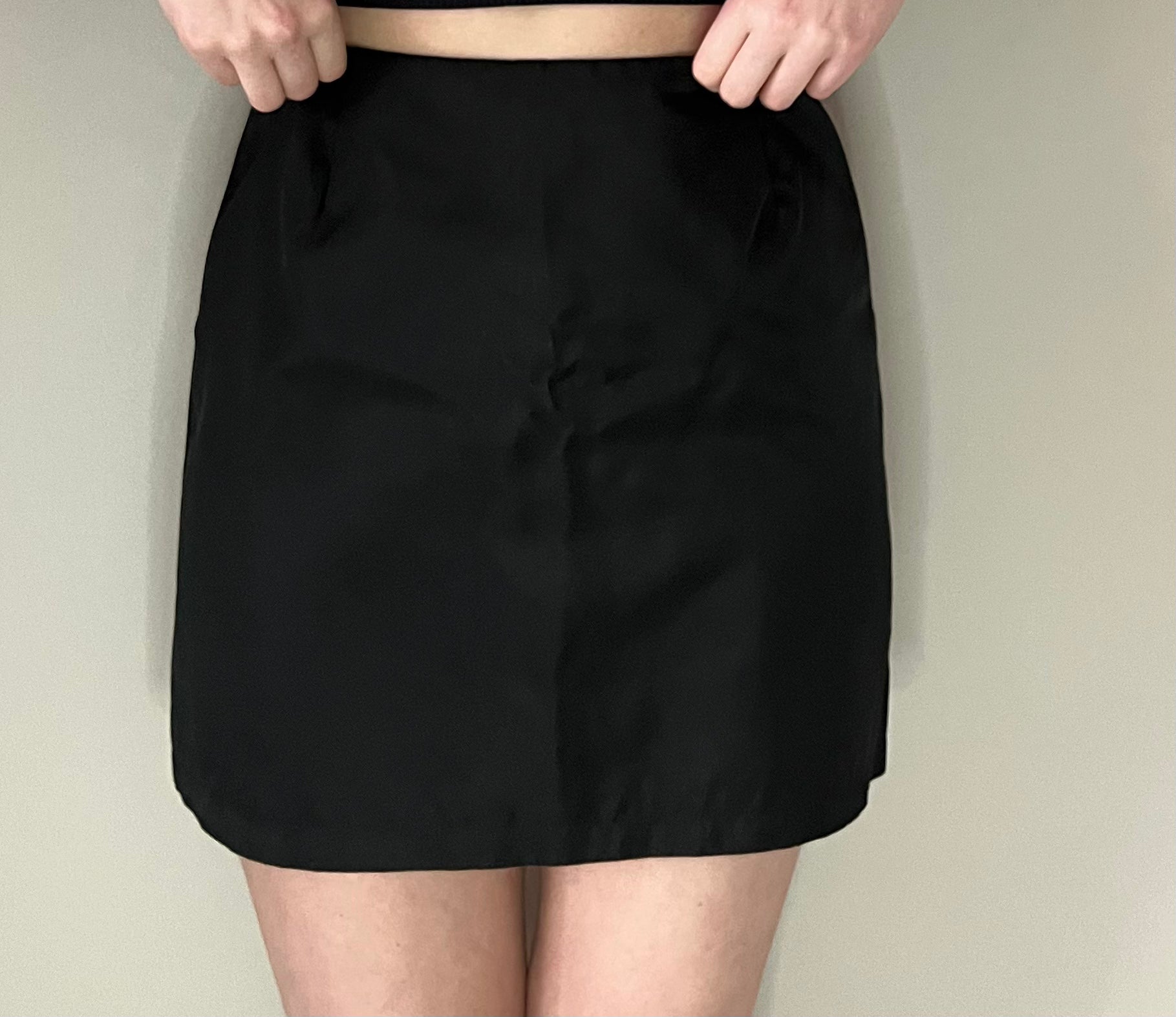 Versace leather skirt