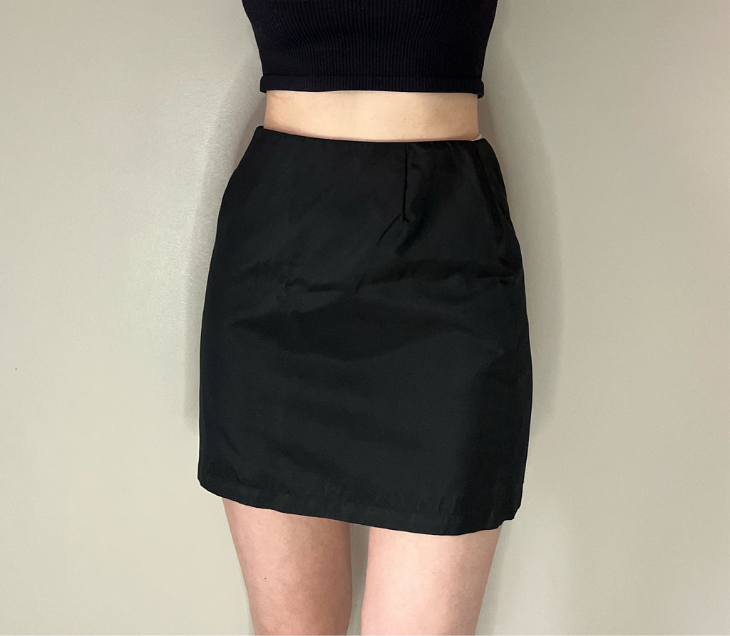 Versace leather skirt